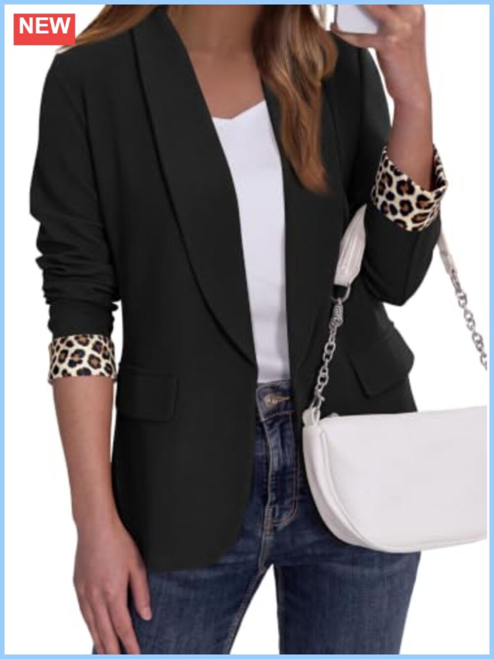 Women's Business Casual Blazer Suit Jacket Open Front Shawl Collar